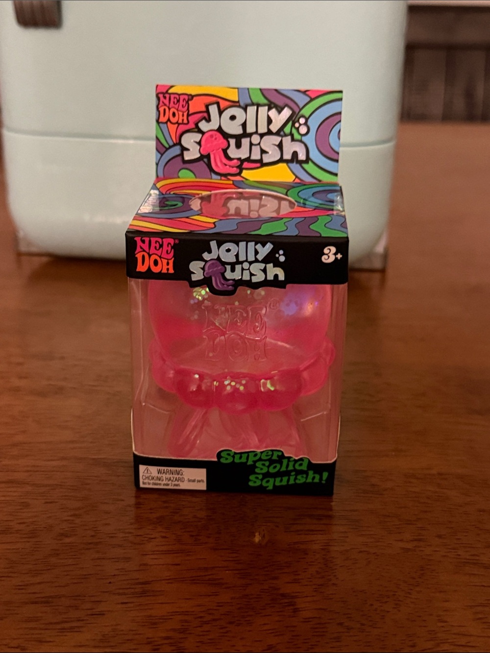 Needoh Jelly Squish Pink Kids Squishy Toy - Soft Sensory Play